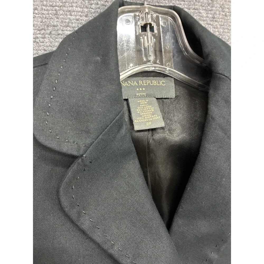Linen Banana Republic Black Linen Blend Suit Set Blazer 2P Pants 0 Petite